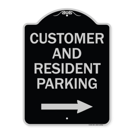Signmission Reserved Parking Customer and Visitor Parking Heavy-Gauge Aluminum Sign, 24" x 18", BS-1824-23052 A-DES-BS-1824-23052